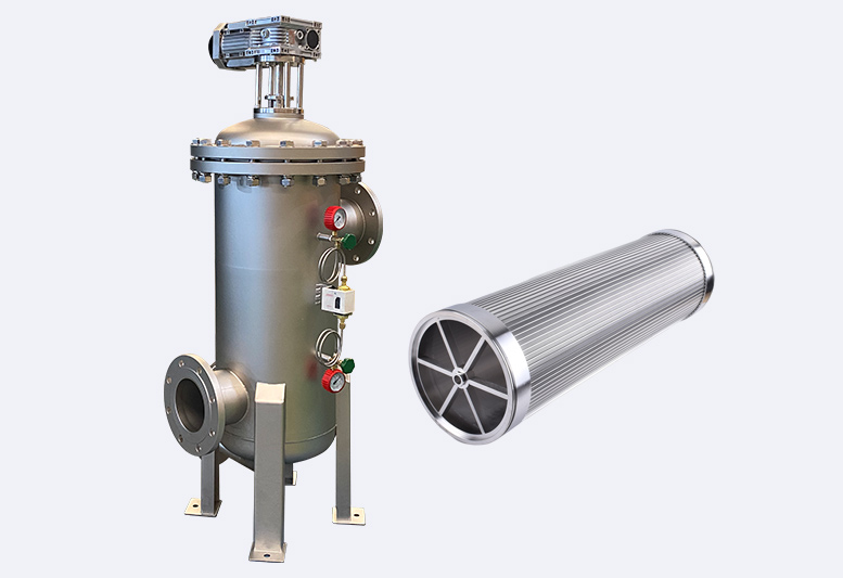 Stainless steel self-cleaning filter