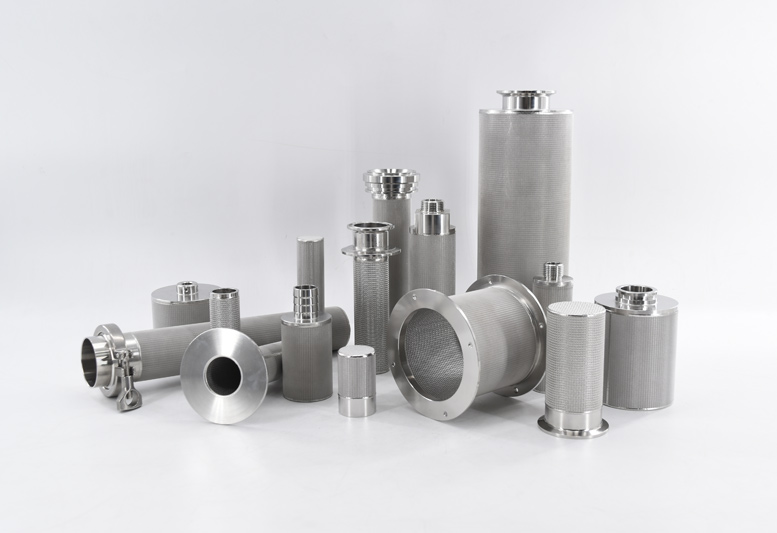 Stainless steel composite mesh filter element